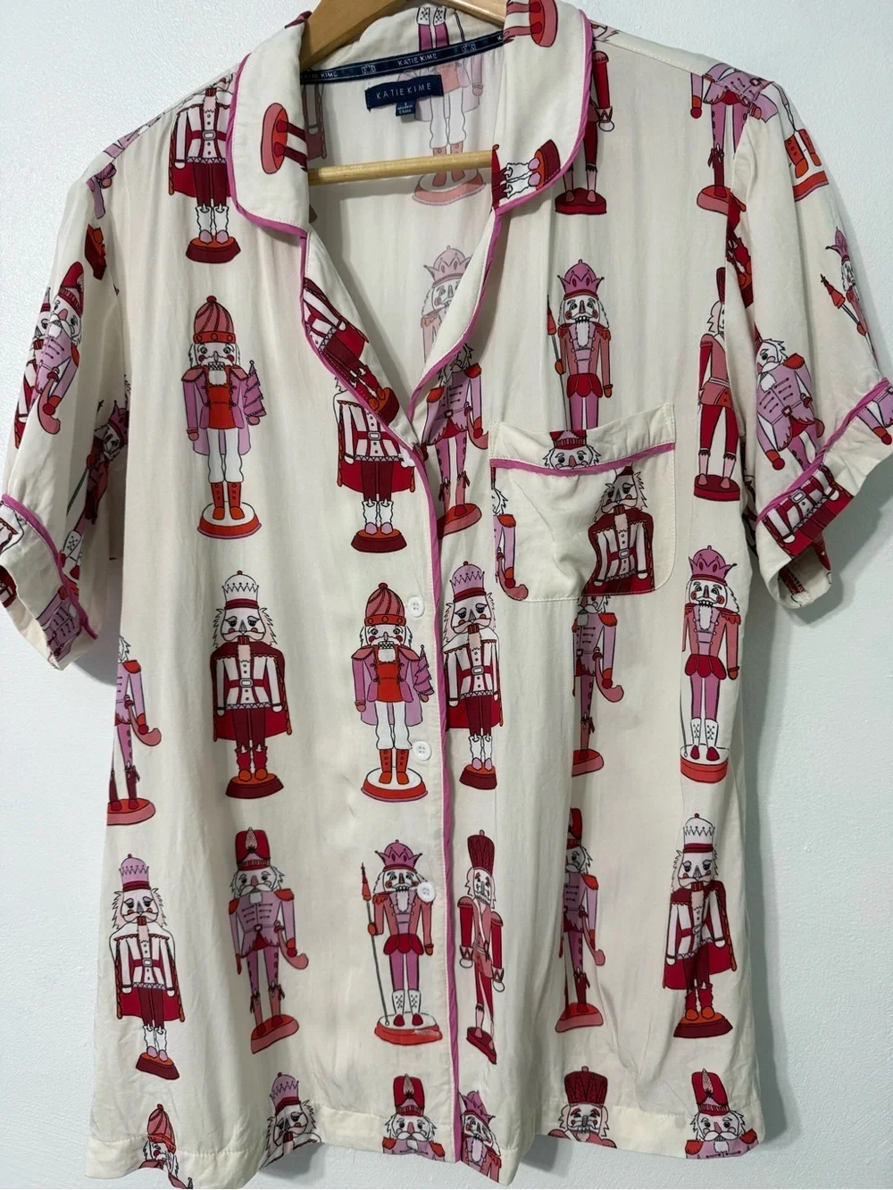 Katie Kime Holiday March Nutcracker Print Pajama Set Flaw